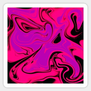 Retro Abstract Purple Pink Pattern Sticker